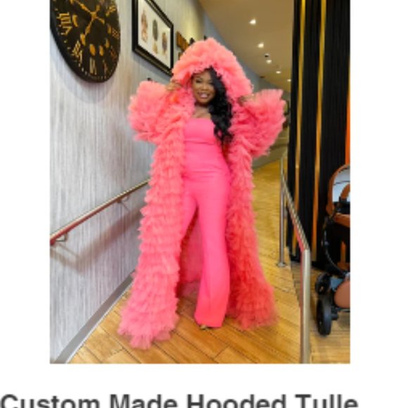 Oyemwen Custom Tulle Hooded Jacket - Picture 10 of 12